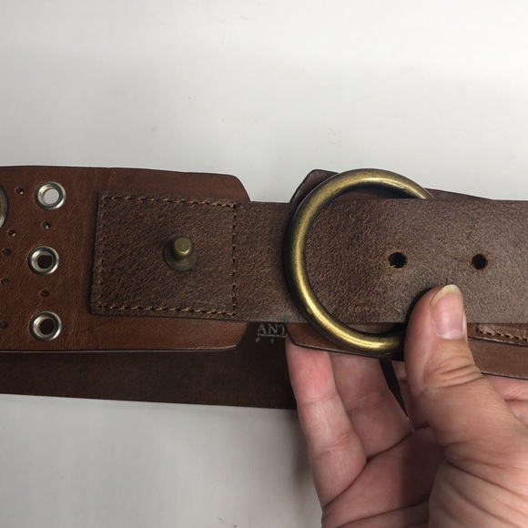Vintage Antoniazzi Firenze Grommet Hole Studded Belt Large main image 11